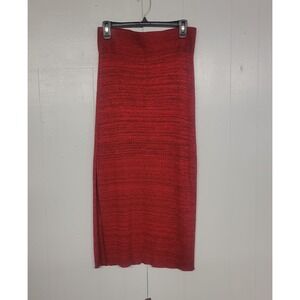 Free People Size Large Burgundy Marble Knit Sweater Maxi Skirt Preppy Casual